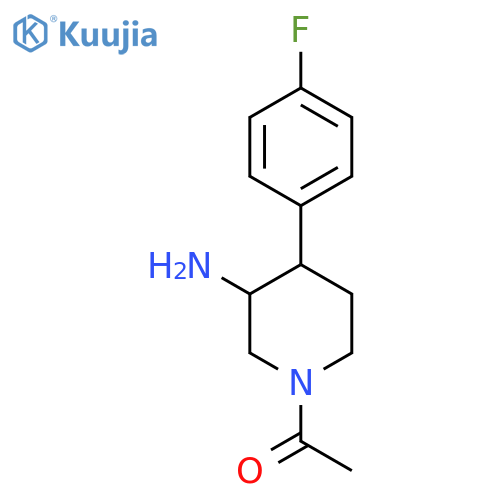 1-[3-Amino-4-(4-fluorophenyl)piperidin-1-yl]ethanone structure