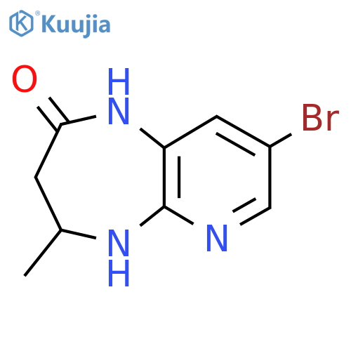 8-Bromo-4-methyl-1H,2H,3H,4H,5H-pyrido2,3-b1,4diazepin-2-one structure