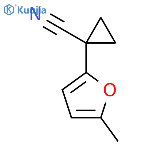1-(5-methylfuran-2-yl)cyclopropane-1-carbonitrile structure