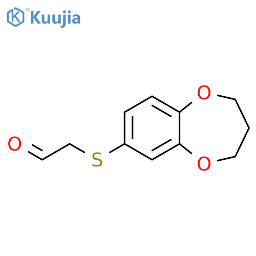 Acetaldehyde, 2-[(3,4-dihydro-2H-1,5-benzodioxepin-7-yl)thio]- structure