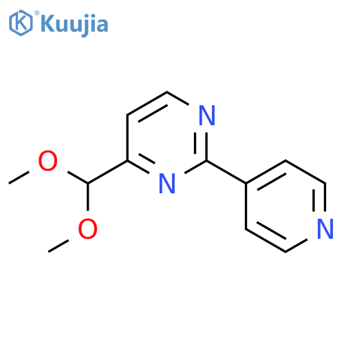 4-(Dimethoxymethyl)-2-pyridin-4-ylpyrimidine structure
