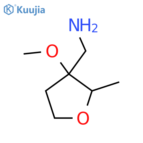 (3-methoxy-2-methyloxolan-3-yl)methanamine structure