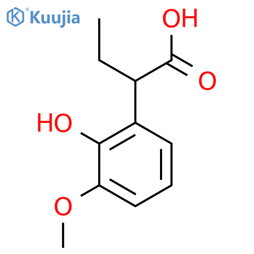 2-(2-hydroxy-3-methoxyphenyl)butanoic acid structure