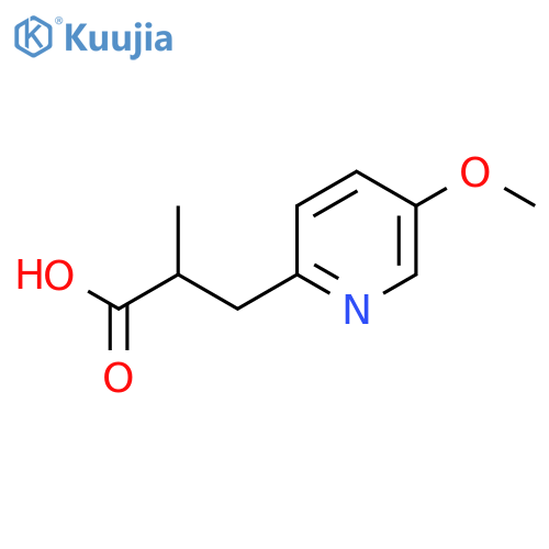 3-(5-methoxypyridin-2-yl)-2-methylpropanoic acid structure