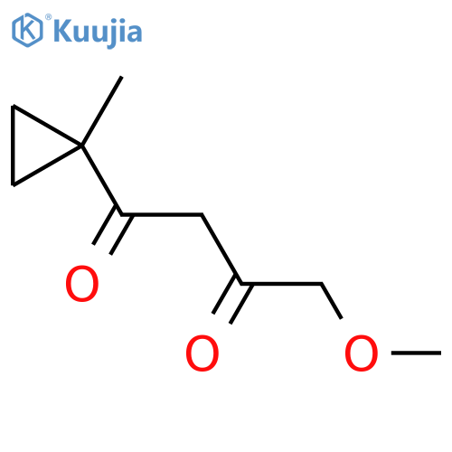 4-methoxy-1-(1-methylcyclopropyl)butane-1,3-dione structure