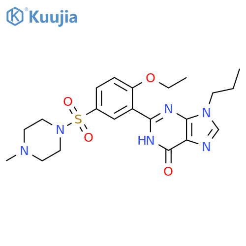 6H-Purin-6-one,2-[2-ethoxy-5-[(4-methyl-1-piperazinyl)sulfonyl]phenyl]-1,9-dihydro-9-propyl- structure