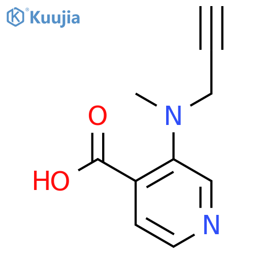 3-methyl(prop-2-yn-1-yl)aminopyridine-4-carboxylic acid structure