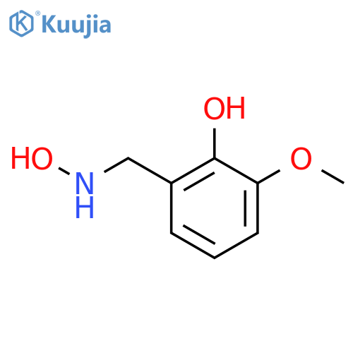 2-(hydroxyamino)methyl-6-methoxyphenol structure