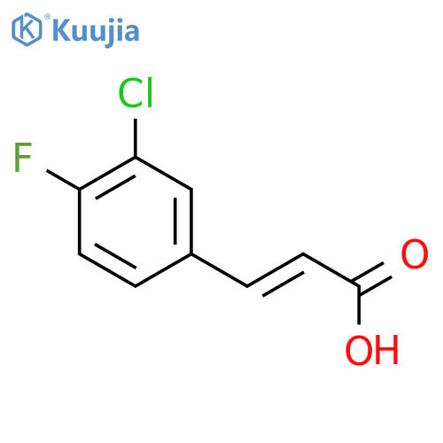3-Chloro-4-fluorocinnamic acid structure