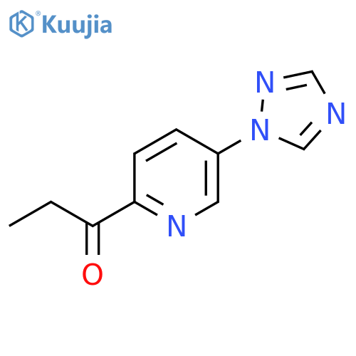 1-5-(1H-1,2,4-triazol-1-yl)pyridin-2-ylpropan-1-one structure