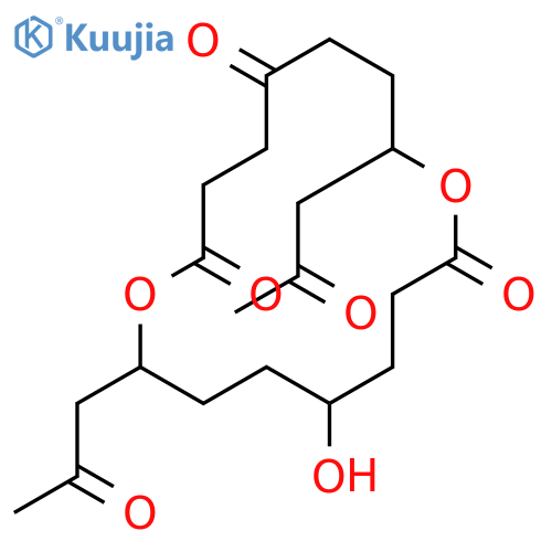1,9-Dioxacyclohexadecane-2,5,10-trione,13-hydroxy-8,16-bis(2-oxopropyl)- structure