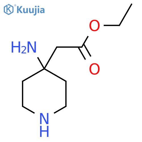 ethyl 2-(4-aminopiperidin-4-yl)acetate structure