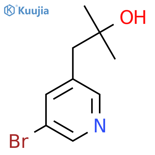 1-(5-bromopyridin-3-yl)-2-methylpropan-2-ol structure