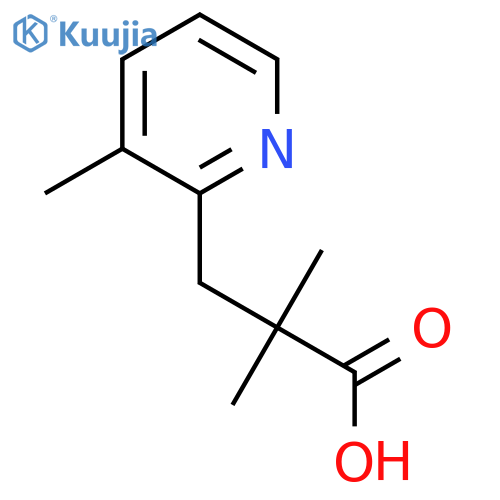 2,2-dimethyl-3-(3-methylpyridin-2-yl)propanoic acid structure