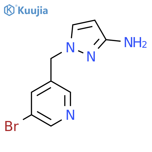 1-[(5-Bromopyridin-3-yl)methyl]-1H-pyrazol-3-amine structure