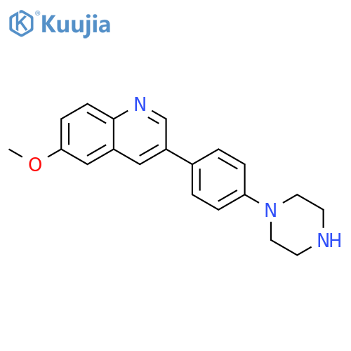 6-Methoxy-3-4-(1-piperazinyl)phenylquinoline structure