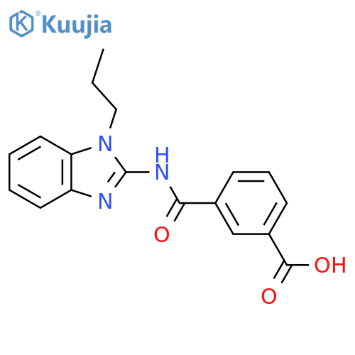3-((1-Propyl-1H-benzo[d]imidazol-2-yl)carbamoyl)benzoic acid structure