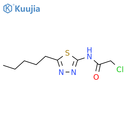 2-chloro-N-(5-pentyl-1,3,4-thiadiazol-2-yl)acetamide structure