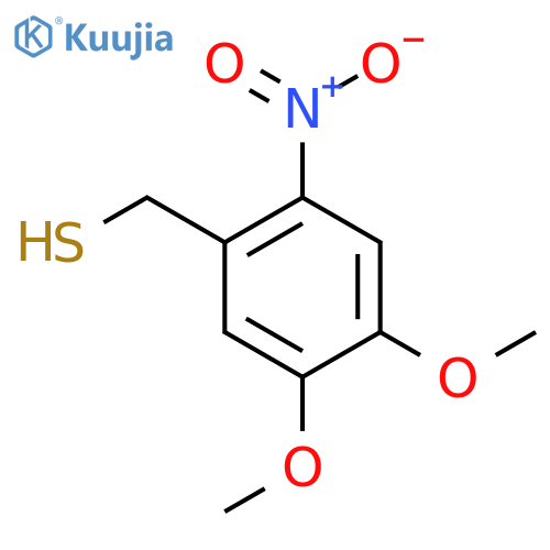 (4,5-dimethoxy-2-nitrophenyl)methanethiol structure