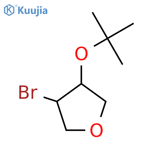 3-Bromo-4-(tert-butoxy)oxolane structure
