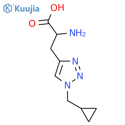 2-amino-3-1-(cyclopropylmethyl)-1H-1,2,3-triazol-4-ylpropanoic acid structure