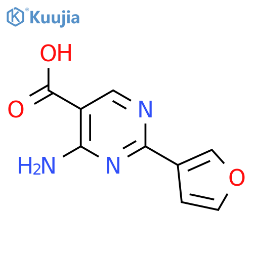 4-Amino-2-(furan-3-yl)pyrimidine-5-carboxylic acid structure