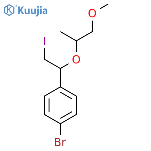 1-bromo-4-{2-iodo-1-(1-methoxypropan-2-yl)oxyethyl}benzene structure