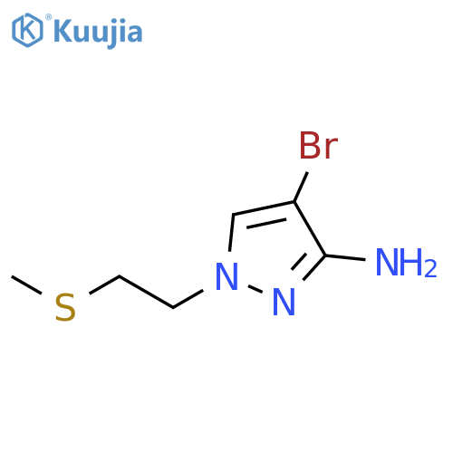 1H-Pyrazol-3-amine, 4-bromo-1-[2-(methylthio)ethyl]- structure