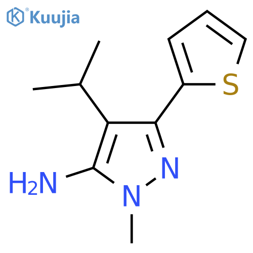1-methyl-4-(propan-2-yl)-3-(thiophen-2-yl)-1H-pyrazol-5-amine structure