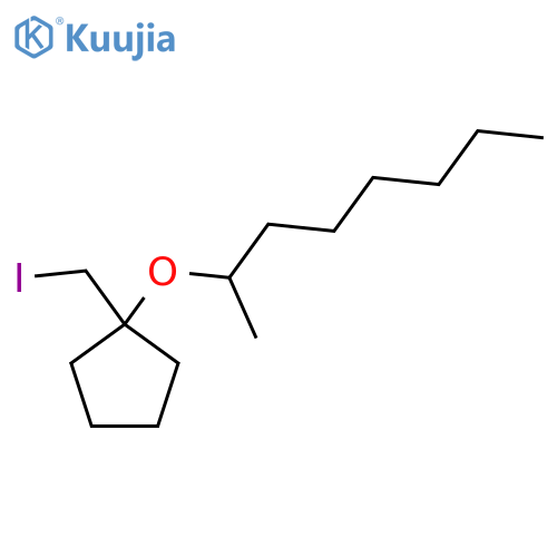 1-(iodomethyl)-1-(octan-2-yloxy)cyclopentane structure