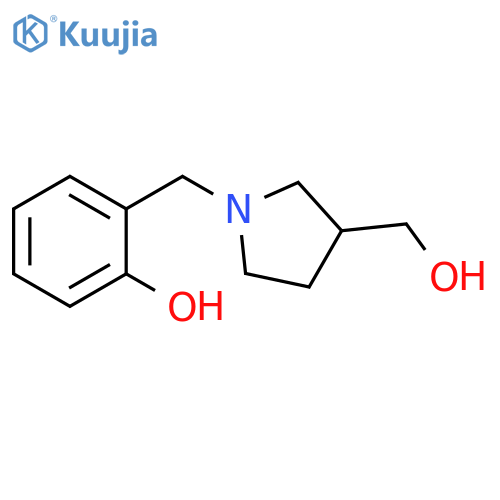 2-((3-(hydroxymethyl)pyrrolidin-1-yl)methyl)phenol structure