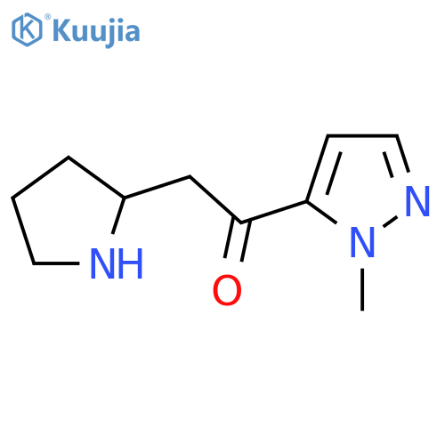 1-(1-Methyl-1H-pyrazol-5-yl)-2-(pyrrolidin-2-yl)ethan-1-one structure