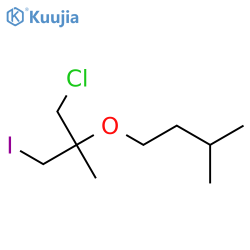 1-(1-chloro-3-iodo-2-methylpropan-2-yl)oxy-3-methylbutane structure