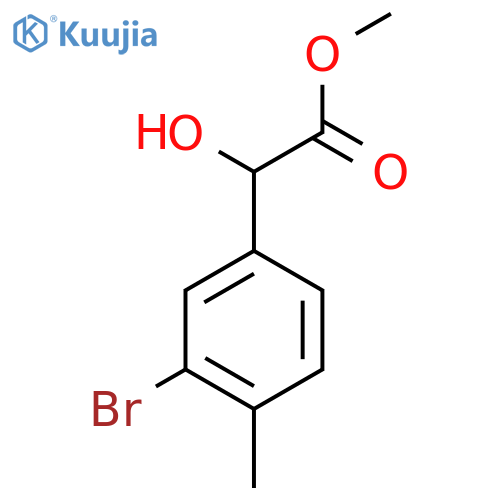 methyl 2-(3-bromo-4-methylphenyl)-2-hydroxyacetate structure