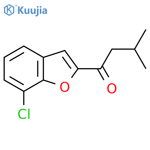 1-(7-Chloro-1-benzofuran-2-yl)-3-methylbutan-1-one structure