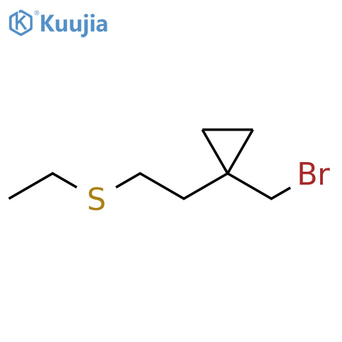 Cyclopropane, 1-(bromomethyl)-1-[2-(ethylthio)ethyl]- structure