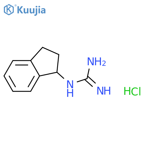 2-(2,3-dihydro-1H-inden-1-yl)guanidine hydrochloride structure