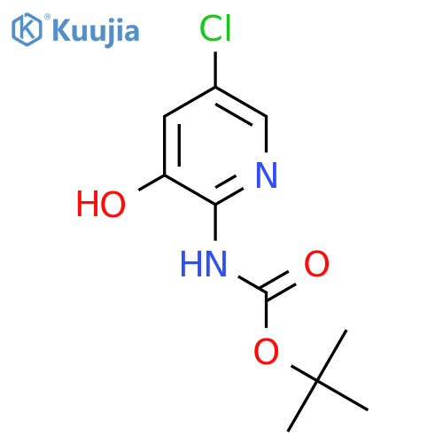Tert-Butyl (5-chloro-3-hydroxypyridin-2-yl)carbamate structure