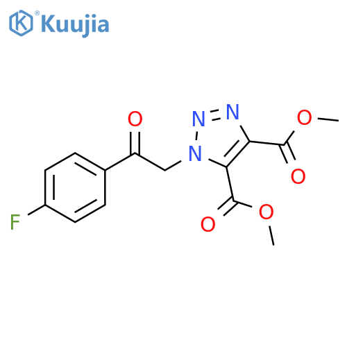 Dimethyl 1-2-(4-fluorophenyl)-2-oxoethyl-1H-1,2,3-triazole-4,5-dicarboxylate structure
