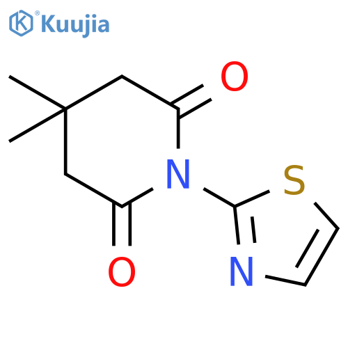 4,4-dimethyl-1-(1,3-thiazol-2-yl)piperidine-2,6-dione structure