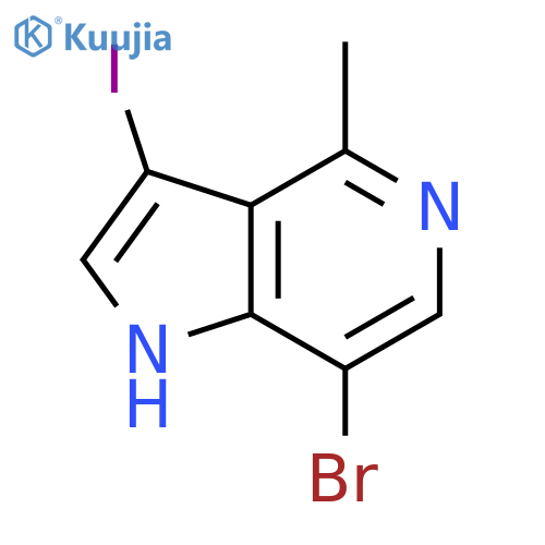 7-Bromo-3-iodo-4-methyl-1H-pyrrolo[3,2-c]pyridine structure