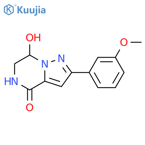 7-Hydroxy-2-(3-methoxyphenyl)-4H,5H,6H,7H-pyrazolo1,5-apyrazin-4-one structure