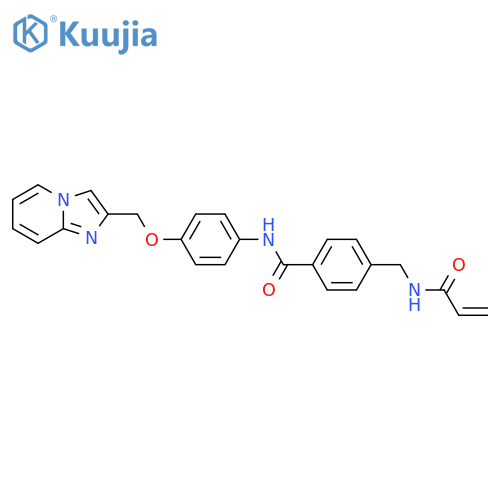 N-[4-({imidazo[1,2-a]pyridin-2-yl}methoxy)phenyl]-4-[(prop-2-enamido)methyl]benzamide structure