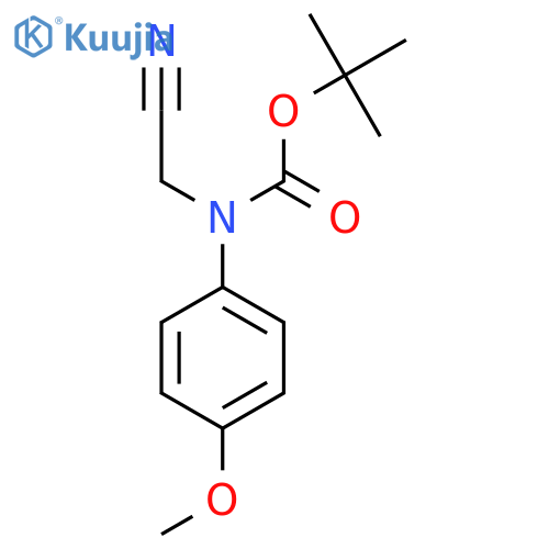 tert-butyl N-(cyanomethyl)-N-(4-methoxyphenyl)carbamate structure