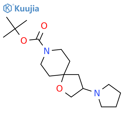 tert-Butyl 3-(pyrrolidin-1-yl)-1-oxa-8-azaspiro[4.5]decane-8-carboxylate structure