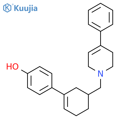 Phenol,4-[(5R)-5-[(3,6-dihydro-4-phenyl-1(2H)-pyridinyl)methyl]-1-cyclohexen-1-yl]- structure