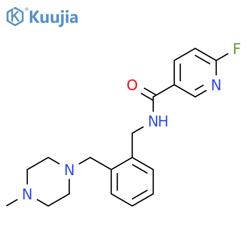 6-Fluoro-N-({2-[(4-methylpiperazin-1-YL)methyl]phenyl}methyl)pyridine-3-carboxamide structure