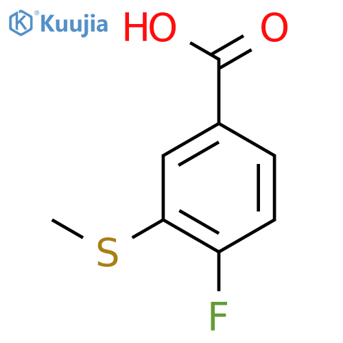 4-Fluoro-3-(methylsulfanyl)benzoic Acid structure