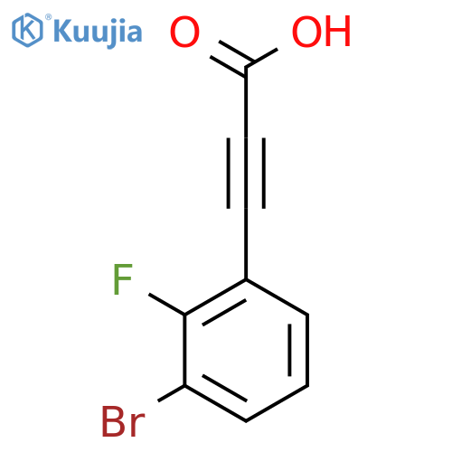 3-(3-Bromo-2-fluorophenyl)prop-2-ynoic acid structure