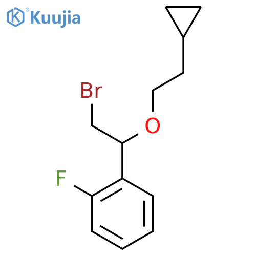 1-2-bromo-1-(2-cyclopropylethoxy)ethyl-2-fluorobenzene structure